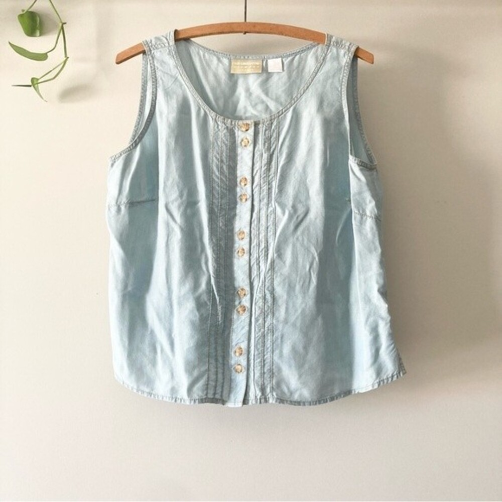 Liz Claiborne‎ Lizwear Button Sleeveless Top L